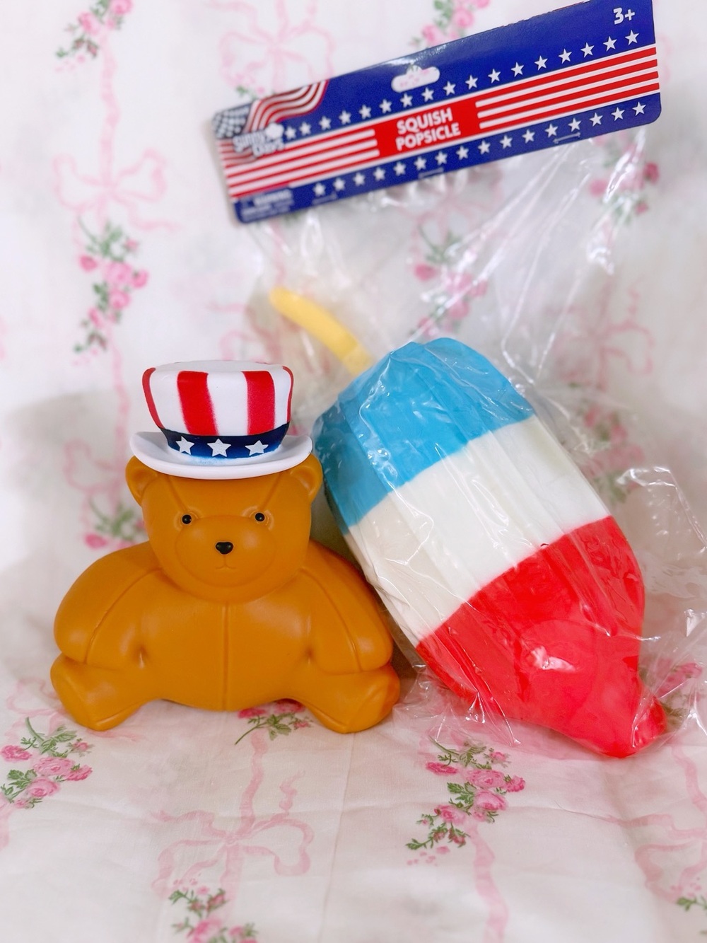 Sunny Days Squishy Patriotic Bear & Popsicle Set